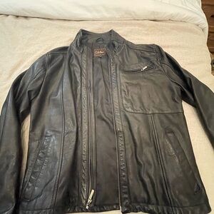 Cole Haan Men’s Leather Moto Jacket